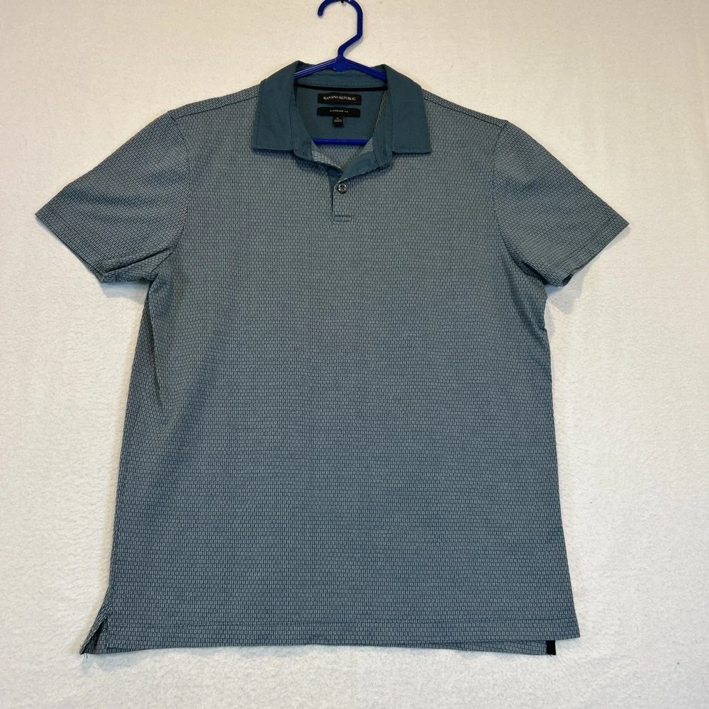 Banana Republic Polo Shirts Mens L Standard Fit Horseshoe Diamond Golf Lot of 2